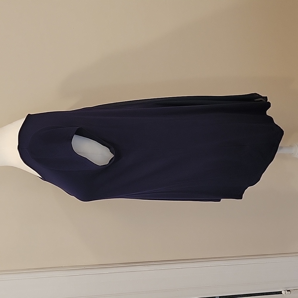 Kim & Cami Navy Cap Sleeve Flowy Tee - Picture 4 of 9